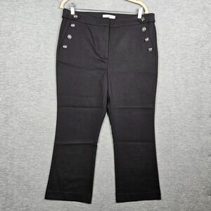 LOFT By Ann Taylor Women's Black Pockets High Rise Cropped Pant Size 14 NEW